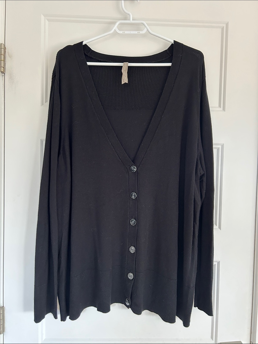 Penningtons Black Button-Front V-Neck Cardigan